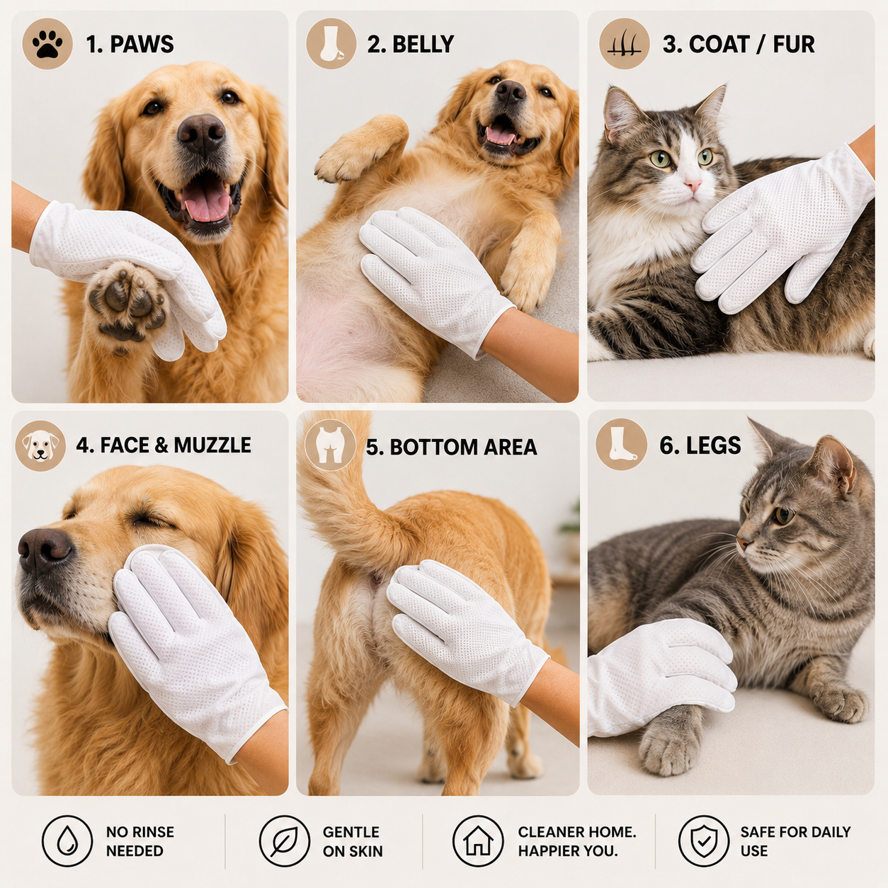 FreshPaw™ Pet Cleaning Gloves